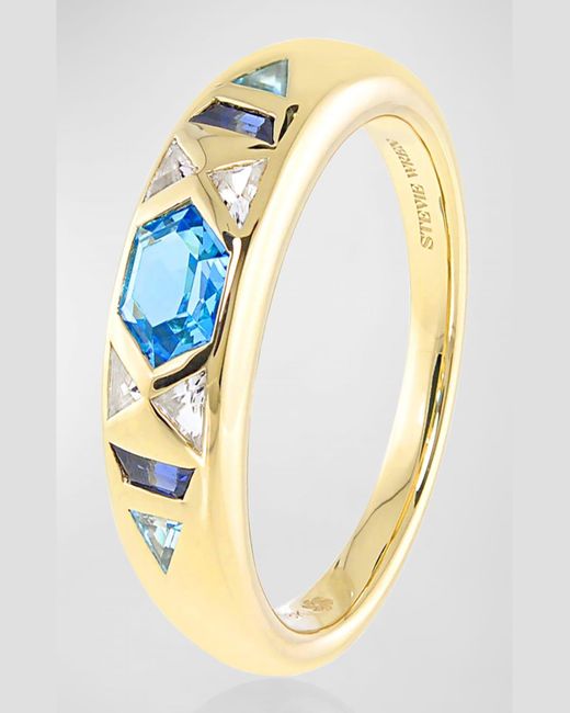Stevie Wren Metallic The Goddess 18k Mixed-cut Sapphire & Gemstone Ring