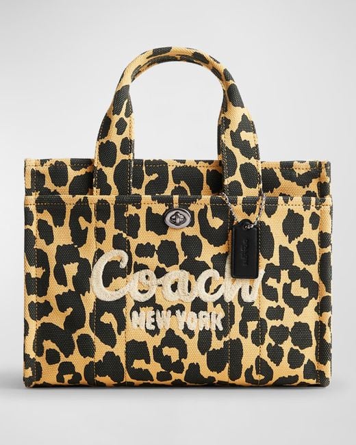 COACH Leopard Canvas Cargo Tote Bag in Natural | Lyst