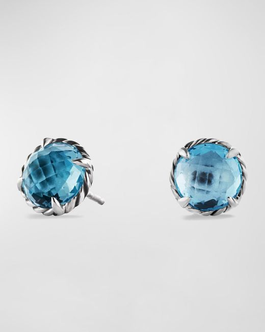 David Yurman Blue Petite Chatelaine Stone Earrings