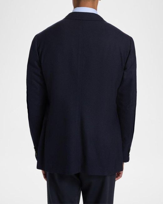 Isaia Blue Apos;S Capri Wool Jacket for men