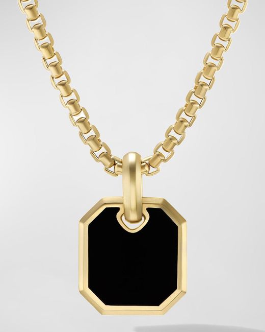 David Yurman Metallic Roman Pendant With Gemstone In 18k Gold, 15mm for men