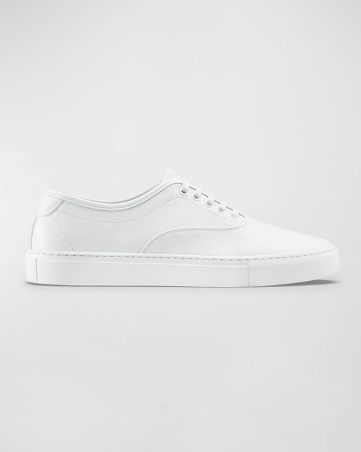 Koio White Portofino Leather Low-Top Sneakers for men