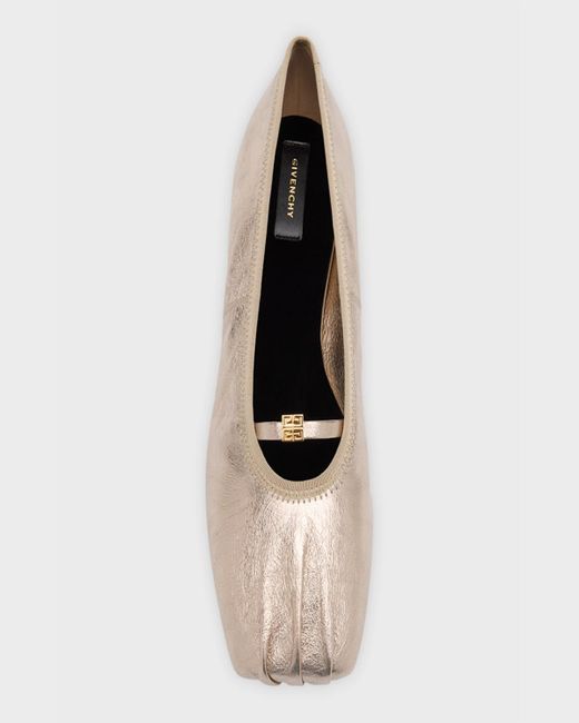 Givenchy Natural Metallic 4G Ballerina Flats