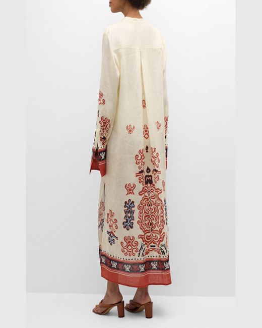 A.L.C. White Kacey Kaftan-Style Maxi Dress