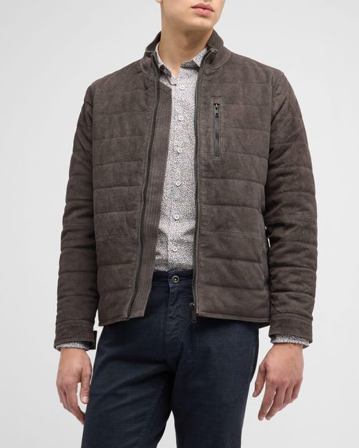 Rodd & Gunn Chalford Quilted Leather Jacket in Gray for Men Lyst