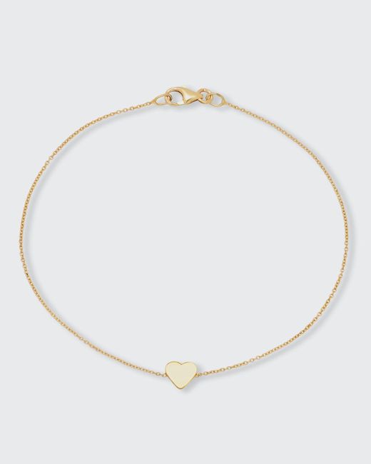 Jennifer Meyer Natural 18k Mini Heart Bracelet