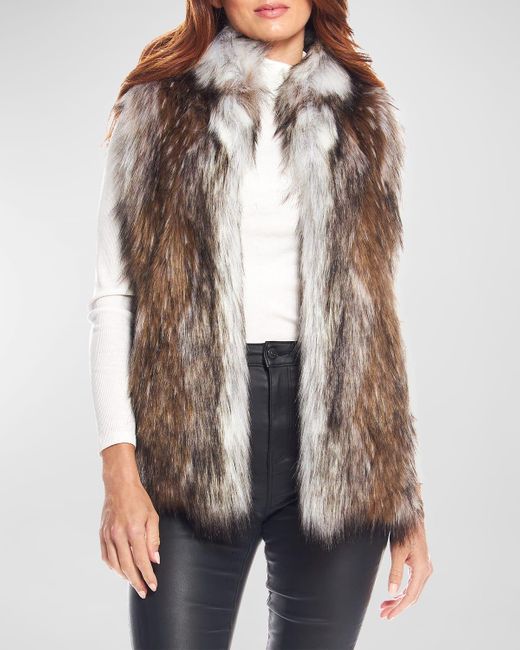 Fabulous Furs Brown Limited Edition Faux-fur Vest - Inclusive Sizing