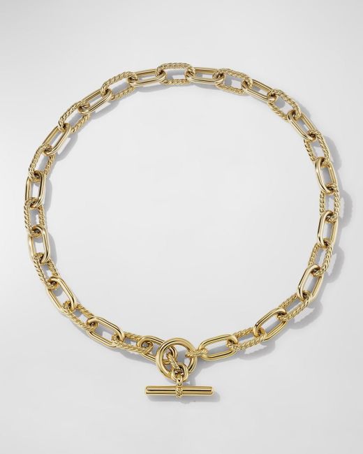 David Yurman Metallic Dy Madison Toggle Chain Necklace In 18k Gold, 11mm, 20"l