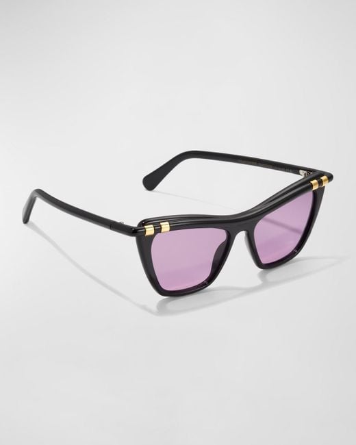 Zimmermann Black Stellify Acetate Cat-Eye Sunglasses