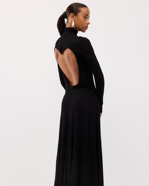 3 4 sleeve long maxi dress Point 3/4 Sleeve Maxi Dress