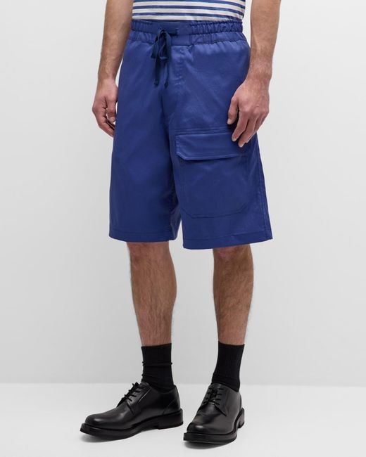 Teddy Vonranson Blue Gryson Drawstring Shorts for men