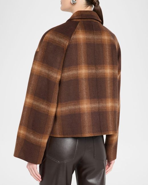 Jonathan Simkhai Brown Colby Plaid Jacket