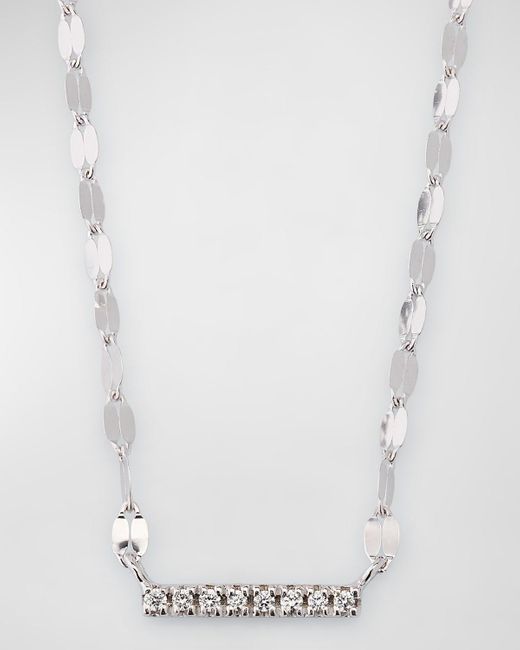 Lana Jewelry White Flawless Mini Diamond Bar Pendant Necklace