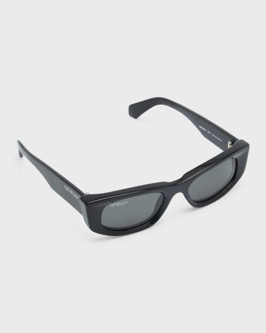 Off-White c/o Virgil Abloh Metallic Matera Acetate Rectangle Sunglasses for men