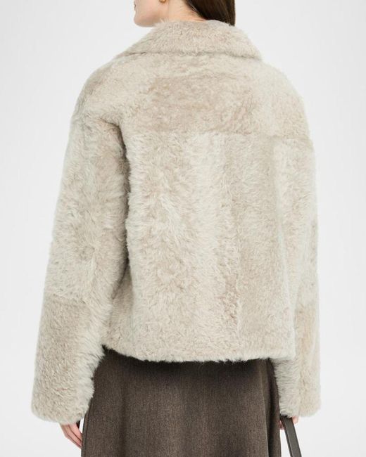 UTZON Natural Jeena Reversible Shearling Jacket