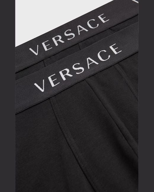 Versace Blue 2-pack Long Boxer Briefs for men