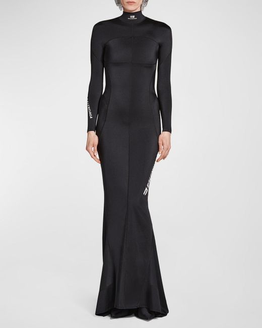 Balenciaga Black Sporty B Activewear Gown
