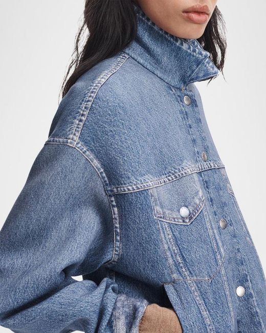 Rag & Bone Blue Miramar Mallow Trucker Jacket