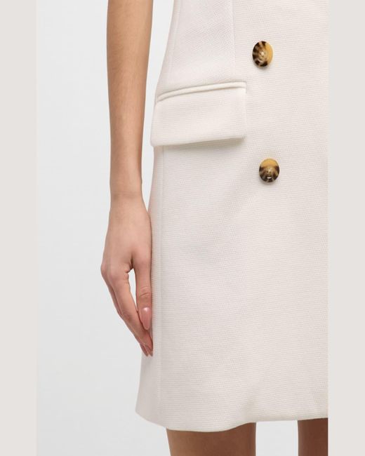 Veronica Beard White Claridge Backless Blazer Mini Dress