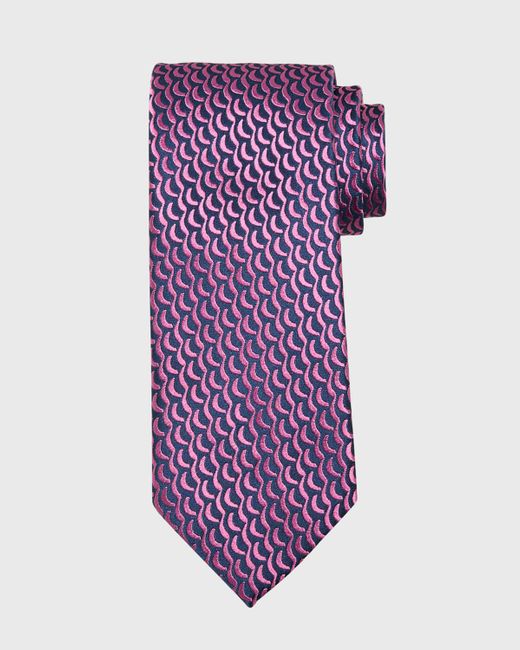 Charvet Purple Wavy Silk Tie for men