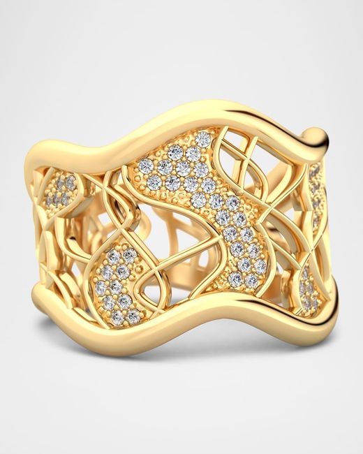 Jamie Turner River Cocktail Ring With Diamonds in Metallic | Lyst