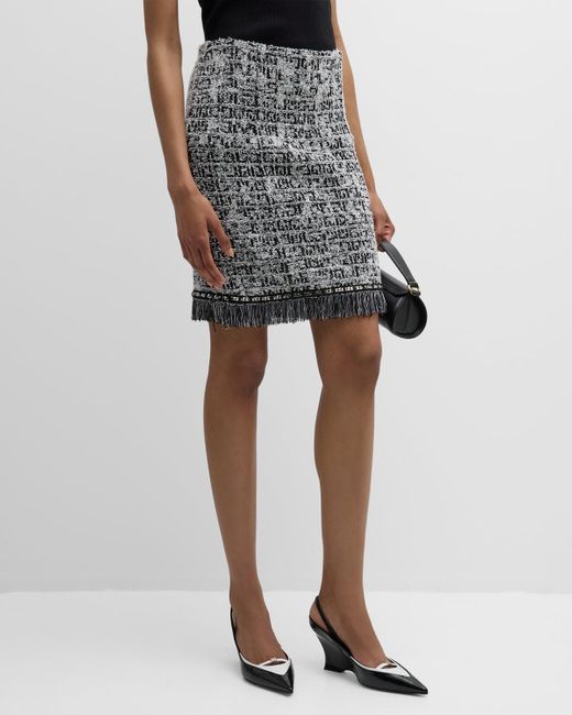 Givenchy Black Tweed Knit Mini Skirt