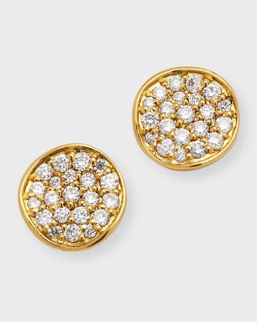 Ippolita Metallic Mini Flower Stud Earrings In 18k Gold With Diamonds