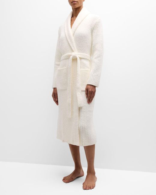 Barefoot Dreams White Eco Cozychic Ribbed Robe