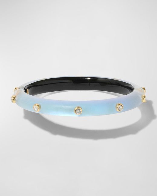 Alexis White Crystal Studded Hinge Bracelet