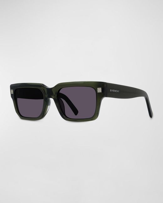 Givenchy Black Gv Day Acetate Square Sunglasses for men