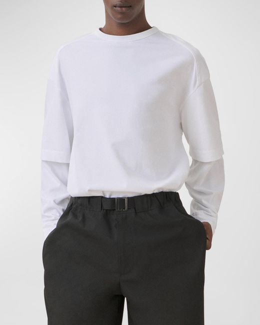 DARKPARK White Theo Double-Sleeve T-Shirt for men