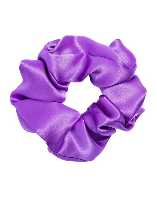 L. Erickson Purple Silk Charmeuse Oversized Scrunchie