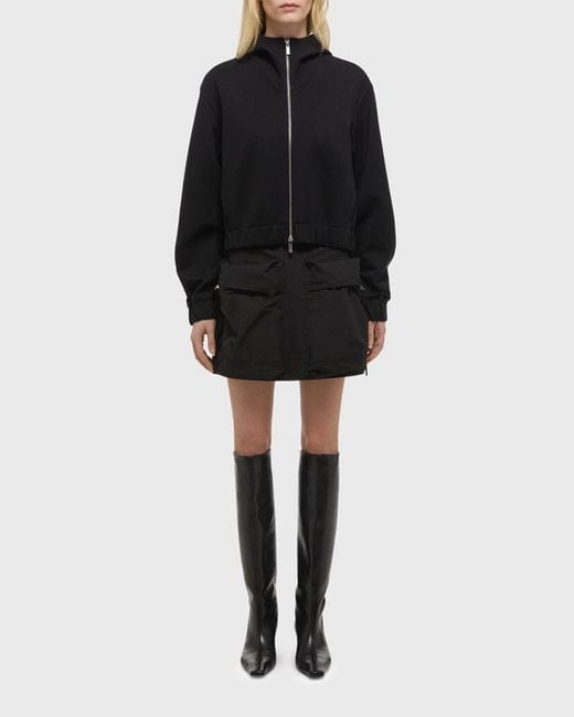 Helmut Lang Black Hooded Zip Shell Jacket