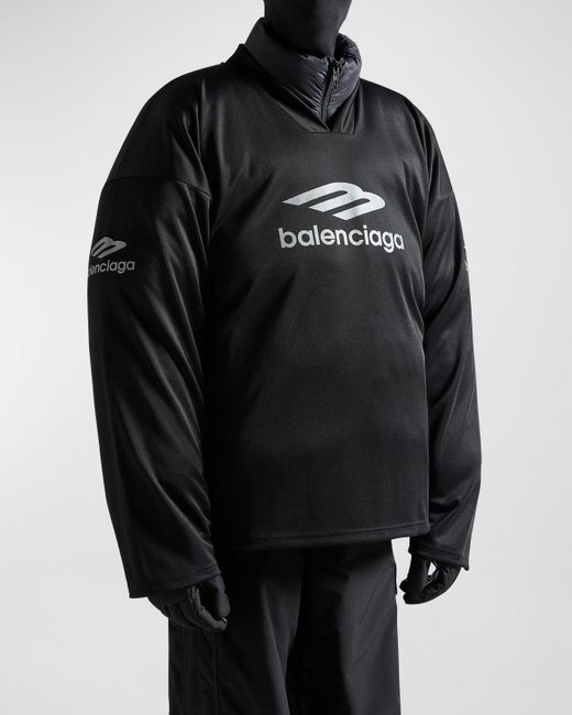 Balenciaga Black 3B Sports Icon Ski T-Shirt for men