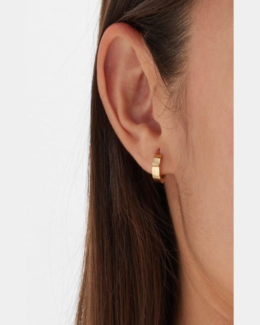 Roberto Coin Metallic 18k Gold Huggie Hoop Earrings