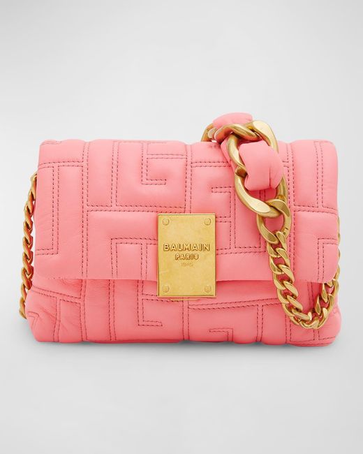 Balmain Pink 1945 Soft Mini Shoulder Bag