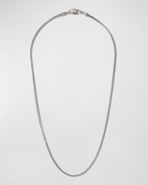 Konstantino White Woven Sterling Necklace for men