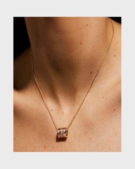 Dinh Van White Pulse Pendant Necklace With Diamonds