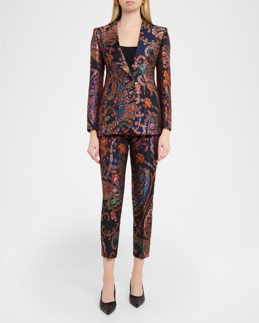Etro Multicolor Paisley Silk Brocade Jacket