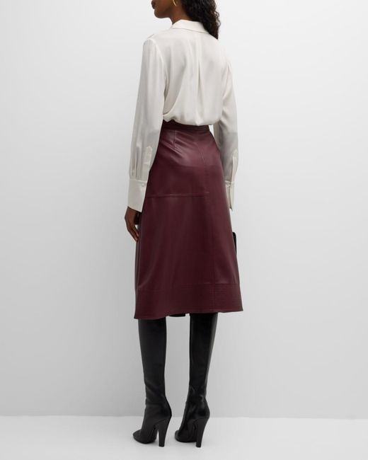 Kobi Halperin White Larissa Split-Cuff Button-Down Blouse