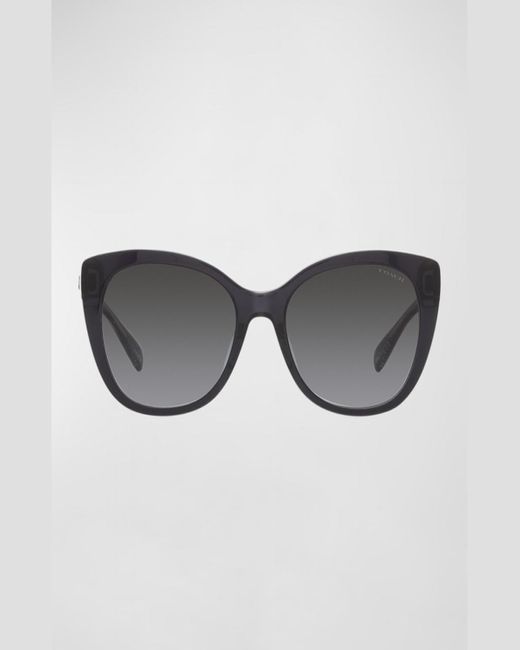 COACH Multicolor Polarized C-monogram Acetate Cat-eye Sunglasses
