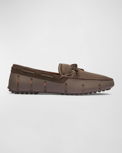 Swims Brown Braided Lace Drivers for men