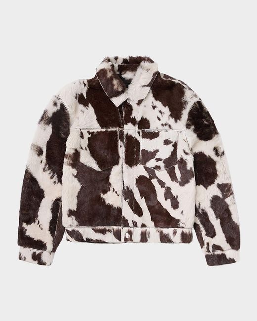 Represent Multicolor Apos;S Cowhide Leather Trucker Jacket for men