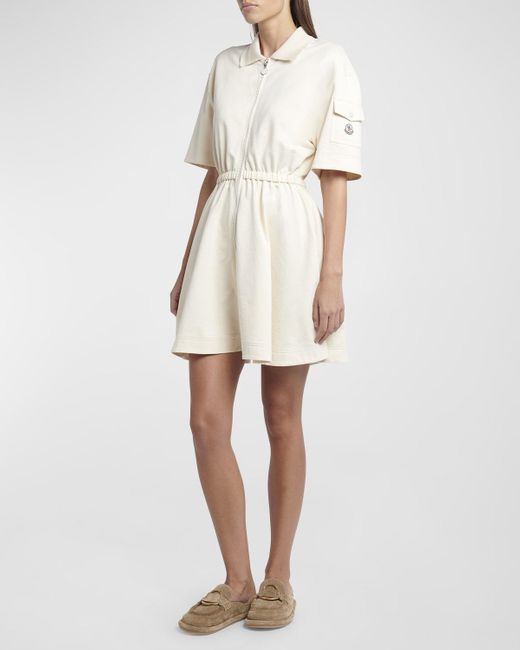 Moncler Natural Fit-and-flare Mini Shirtdress