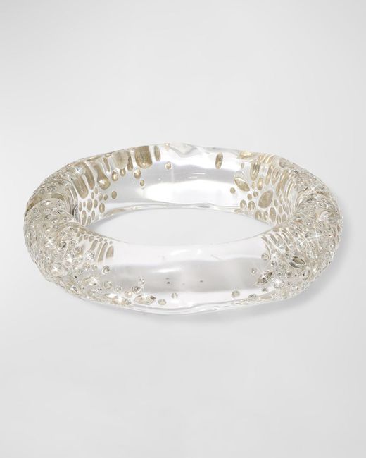 Alexis Metallic Confetti Crystal Lucite Hinge Bracelet