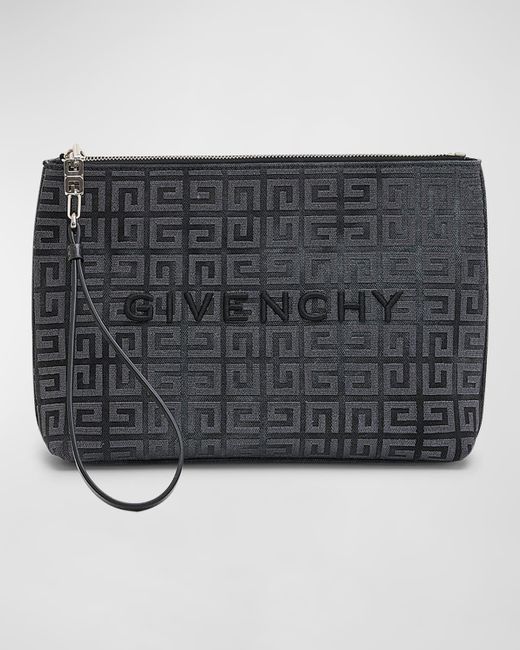 Givenchy Black Travel Zip Top Pouch
