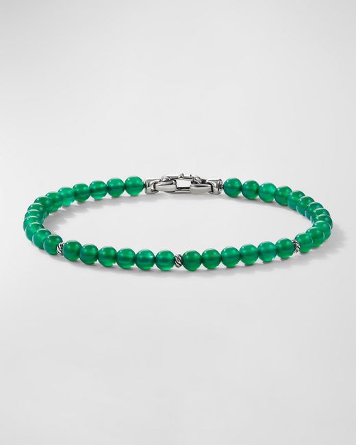 David Yurman Spiritual Bead Bracelet With Green Onyx