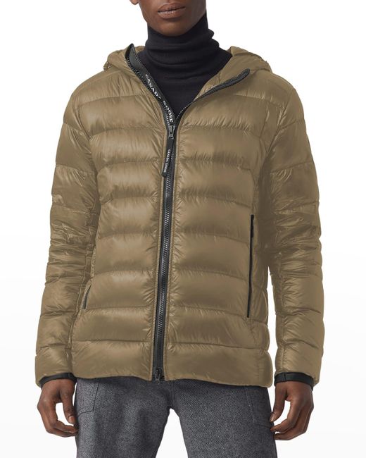 Canada Goose Brown Crofton Quilted Hooded Jacket for men