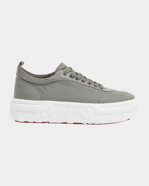 Christian Louboutin Gray Choukario Nylon Platform Sneakers for men