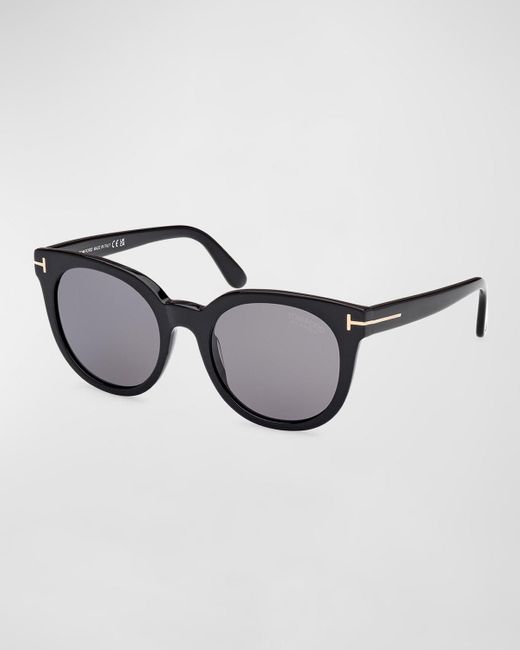 Tom Ford Black Moira Acetate Butterfly Sunglasses